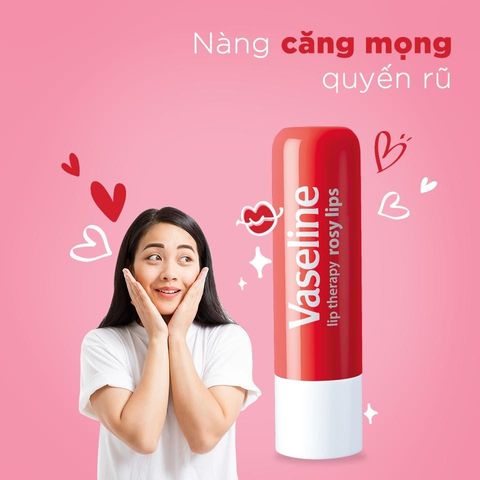 Son Dưỡng Môi Vaseline Lip Therapy 4.2g - Chống Nứt Nẻ, Dưỡng Ẩm Sâu, Hồng Xinh & Original - Dùng Hằng Ngày, Phù Hợp Nam Nữ