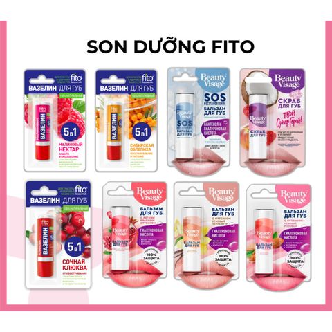 Son Dưỡng Môi Fito Natural 4.5g - Chiết Xuất Hoa Quả & Thực Vật Hữu Cơ, SPF Bảo Vệ, Dưỡng Ẩm Mềm Mại Cho Môi