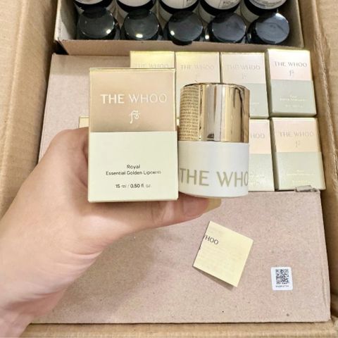 Son Dưỡng Môi Whoo Royal Essential Golden LipCerin 15ml - Chống Lão Hóa, Dưỡng Ẩm, Giúp Môi Căng Mọng và Hồng Hào