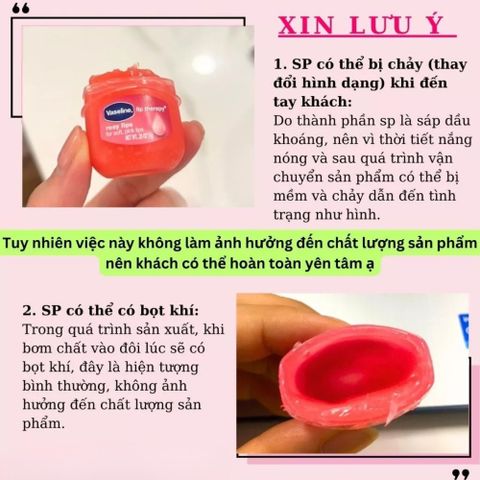 Sáp Son Dưỡng Môi Vaseline Lip Therapy 7G – Dưỡng Ẩm Căng Mọng và Mềm Mịn, Chống Nứt Nẻ, Hương Vani và Hương Hồng