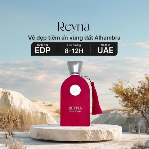 Nước Hoa Nữ Maison Alhambra Reyna EDP 100ml - Hương Trái Cây Hoa Cỏ Thanh Lịch, Lưu Hương lâu trên Da, Phong Cách Tiểu Thư