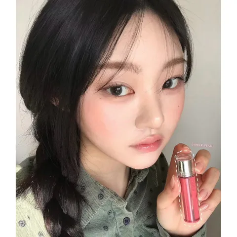 Set Son Dưỡng Espoir Bare Glow Lip Balm & Son Tint Bóng Mini Couture Glaze Ginger Peach - Quà Tặng Sang Trọng Kèm Túi Giấy