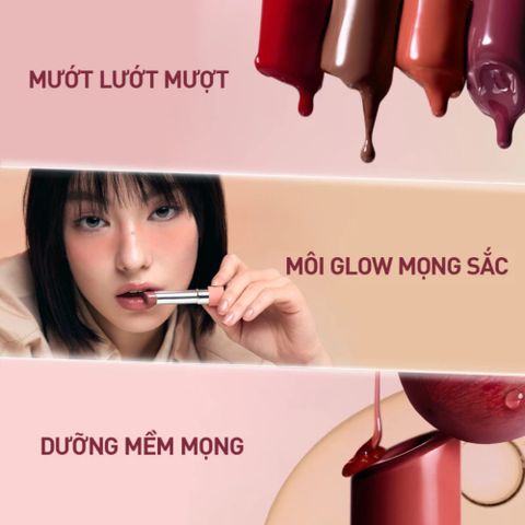Son Bóng Dưỡng Môi 3CE Glazy Lip Glow - Tăng Cường Độ Ẩm, Bóng Mượt Tự Nhiên, Giúp Môi Căng Mọng, 5g
