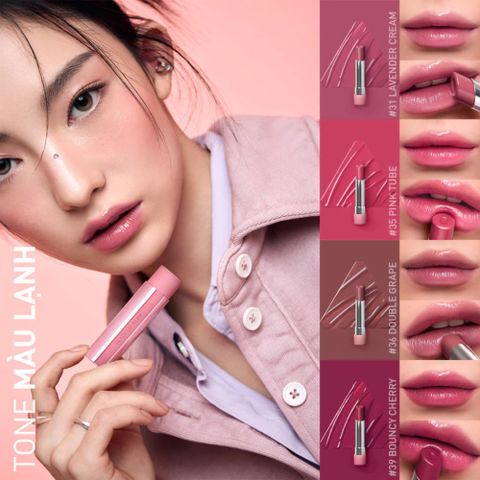 Son Bóng Dưỡng Môi 3CE Glazy Lip Glow - Tăng Cường Độ Ẩm, Bóng Mượt Tự Nhiên, Giúp Môi Căng Mọng, 5g