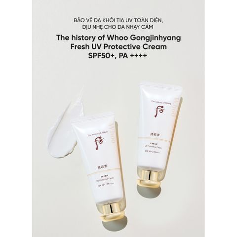 Kem Chống Nắng Whoo Gongjinhyang Fresh UV Protective SPF50+/PA++++ 60ml – Dưỡng Ẩm Cho Da Nhạy Cảm 389027