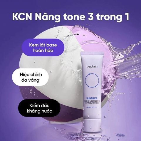 Kem Chống Nắng Beplain SPF50+ PA++++ - Dành Cho Da Dầu, Da Khô, Hoàn Hảo Cho Trang Điểm Tự Nhiên, Bảo Vệ Tối Ưu Tia UVA/UVB