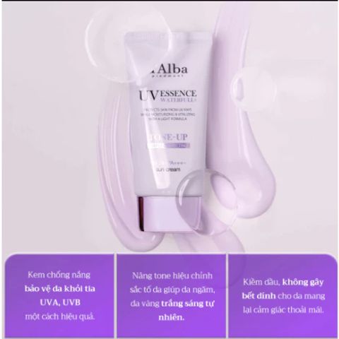 Kem Chống Nắng Nâng Tông d'Alba Waterfull SPF50+ PA++++ - Kem Dưỡng Da Chống Nắng Hàn Quốc, Hiệu Ứng Rạng Rỡ Cho Mọi Loại Da 50ml