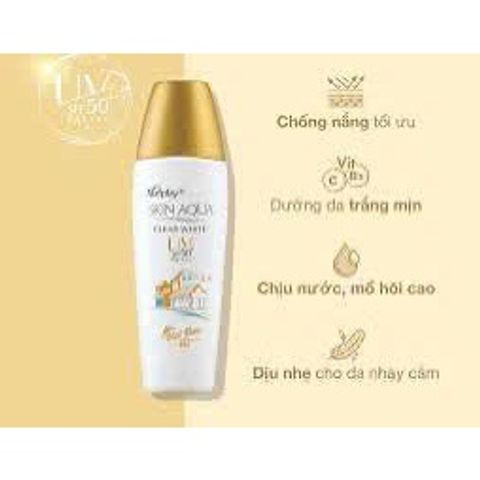 Sữa Chống Nắng Sunplay Skin Aqua Clear White SPF50+ PA++++ - Kiềm Dầu, Dưỡng Sáng, Giữ Ẩm Cho Da Dầu và Da Hỗn Hợp