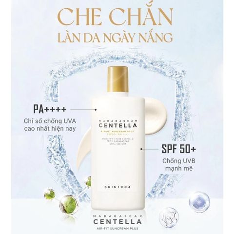 Kem Chống Nắng Skin1004 Madagascar Centella Air-Fit SPF50+ PA++++ - Dưỡng ẩm, Kiềm dầu, Dịu da cho Da Nhạy Cảm và Da Mụn 50ml