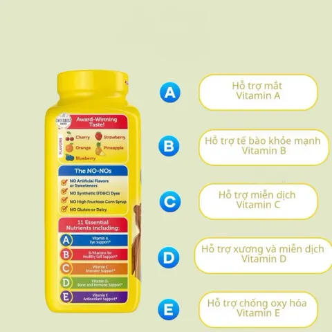 Kẹo dẻo gấu bổ sung Vitamin L'il Critters Gummy Vites 389094