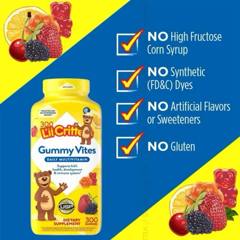 Kẹo dẻo gấu bổ sung Vitamin L'il Critters Gummy Vites 389094