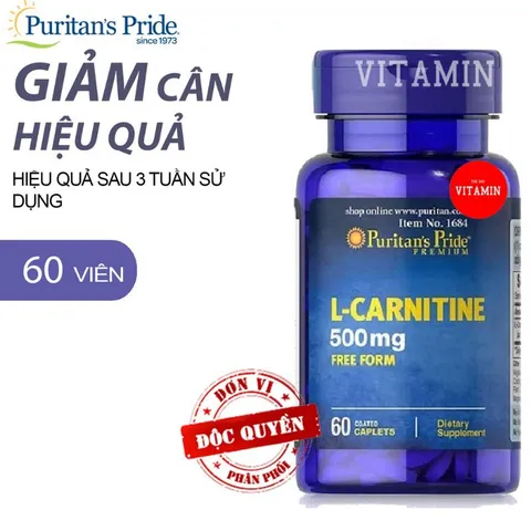  Viên Uống Giảm Cân An Toàn L Carnitine 500mg 60 viên 389103