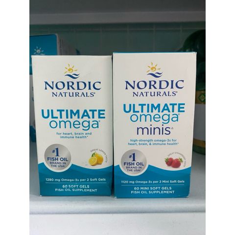 Viên Uống Dầu Cá Omega-3 Nordic Naturals Ultimate Omega 1280mg Hỗ Trợ Tim Mạch Não Bộ Mắt 389126