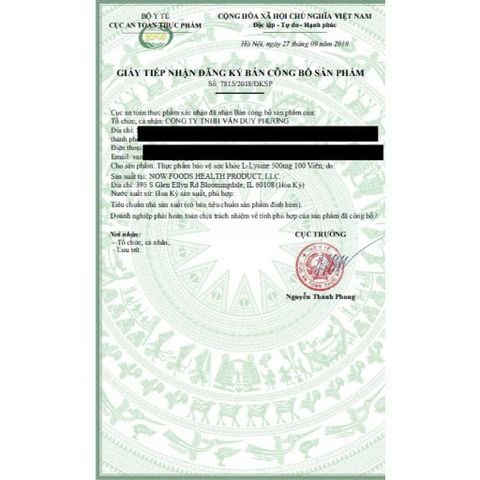 Viên uống bổ sung  L- Lysine 1000mg, Tăng Sản Sinh Collagen, Ngừa Mụn