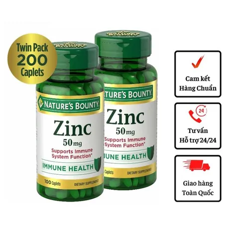 Viên uống bổ sung kẽm Nature’s Bounty Zinc 50mg 100 viên  và 400 viên 389135