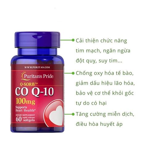 Viên Uống Hỗ Trợ Tim Mạch Puritan’s Pride Q-SORB COQ10 100mg - 400mg 389136