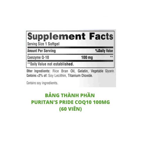 Viên Uống Hỗ Trợ Tim Mạch Puritan’s Pride Q-SORB COQ10 100mg - 400mg 389136