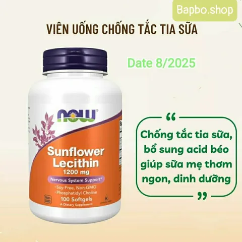 Viên uống chống tắc tia sữa Sunflower Lecithin 1200mg, lecithin 1200mg 389168