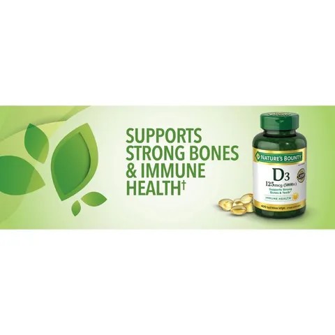 [Date 2027] Vitamin D3 125mcg (5000IU) Nature's Bounty 400v 389170