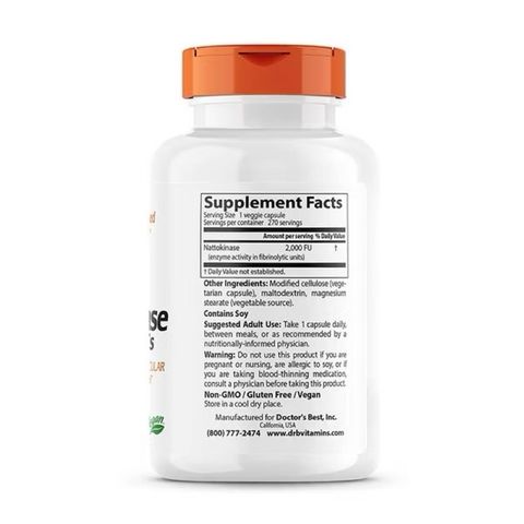 [Date 2027] Viên uống Nattokinase 2000FUs Doctor’s Best Nattokinase 2000FUs - chống đông máu, ngừa tai biến, đột quy 389172
