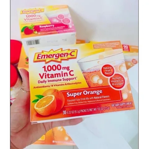 [Date 2026] Gói bột sủi VITAMIN C tăng cường sữc đề kháng Emergen-C Immune 1000mg 389175
