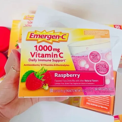 [Date 2026] Gói bột sủi VITAMIN C tăng cường sữc đề kháng Emergen-C Immune 1000mg 389175