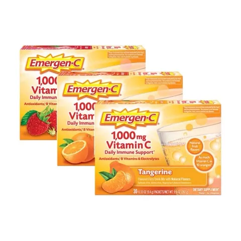 [Date 2026] Gói bột sủi VITAMIN C tăng cường sữc đề kháng Emergen-C Immune 1000mg 389175