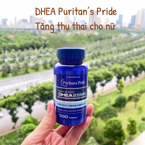 DHEA Puritan's Pride 25mg - Viên uống hỗ trợ nâng cao chất lượng trứng, tăng khả năng thụ thai cho phụ nữ, 100 viên