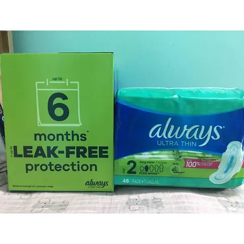 Băng vệ sinh Always Ultrathin Mỹ size 2 10 hour- ngày, size 4 - 11 hour đêm