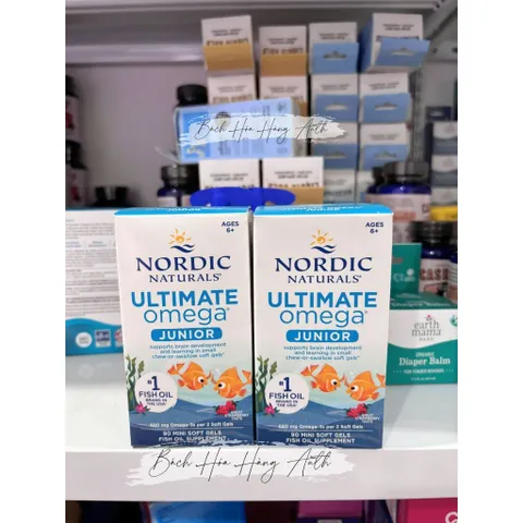 [BapBo.shop] Nordic Naturals Ultimate Omega Junior, Viên uống bổ sung Omega 3 Hỗ trợ phát triển trí não cho bé từ 6 tuổi 389206