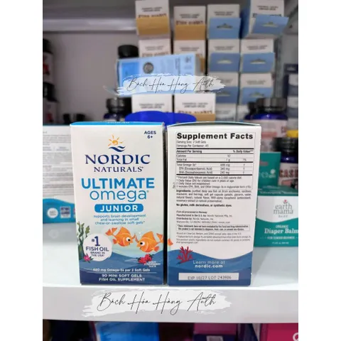[BapBo.shop] Nordic Naturals Ultimate Omega Junior, Viên uống bổ sung Omega 3 Hỗ trợ phát triển trí não cho bé từ 6 tuổi 389206