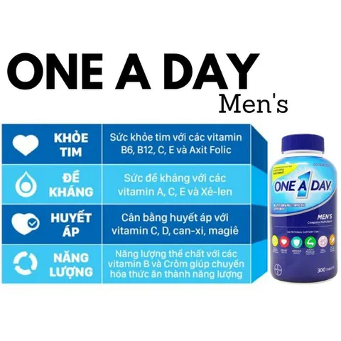Viên uống bổ sung vitamin One A Day Women's và Men's 50+ cho phụ nữ và nam giới 300v 389209