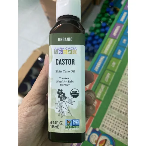 Dầu thầu dầu hữu cơ Castor oil Aura Cacia Organic