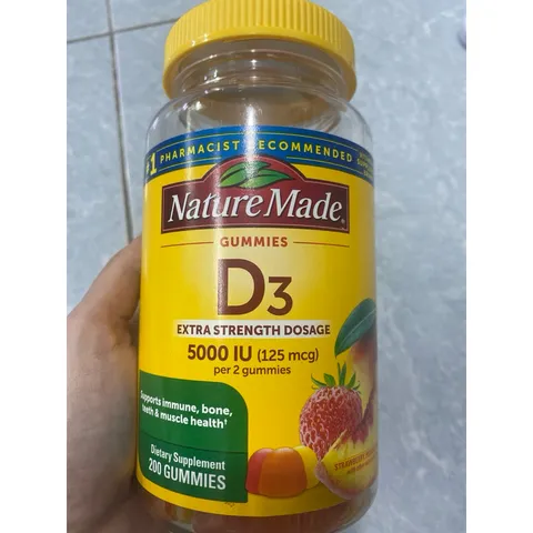 Viên uống bổ sung Vitamin D3 25mg - 125mg NATURE MADE 389211