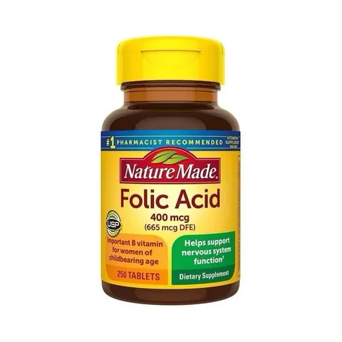 Viên uống Bổ máu Folic Acid 400mcg (665mcg DFE) 389227