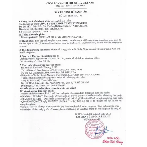 [Date 4/2028] ASTAXANXIN viên chống oxy hoá Trẻ hoá cơ thể chống lão hoá NOW Astaxanthin 4mg 389230