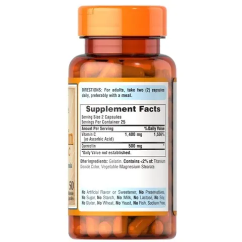 [Date 7/2025] Tăng cường sức đề kháng Quercetin plus vitamin C 1400mg 100v