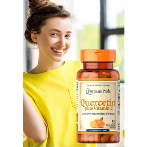 [Date 7/2025] Tăng cường sức đề kháng Quercetin plus vitamin C 1400mg 100v