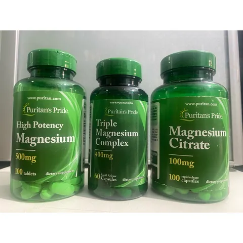 Viên uống bổ sung Magie Hỗ Trợ Xương Cơ , Hệ Thần Kinh Magnesium Glycinate 240mg Puritan's Pride / Nature’s Bounty 389247