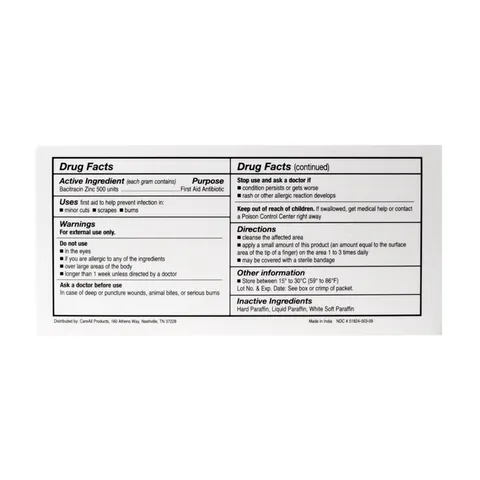 Kem mỡ Bacitracin Zinc của CAREALL giúp nhanh lành sẹo, vết cắt, xước nhỏ, côn trùng cắn 389266