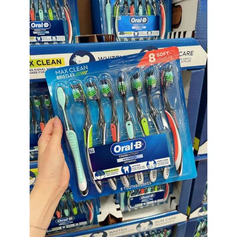 [Hàng Mỹ] Bàn Chải Đánh Răng Oral-B CrossAction Advanced Toothbrushes, Max clean 389274