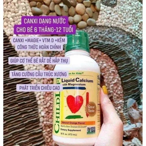 [Date 1/2025] Canxi hữu cơ d3 cho bé kèm kẽm CHILDLIFE Mỹ calcium 473ml 389294