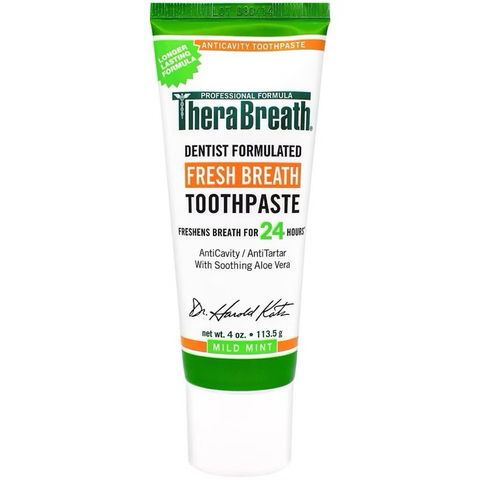 Kem đánh răng TheraBreath Fresh Breath 113.5g - Công thức nha sĩ, không fluoride, mát dịu, ngăn hôi miệng, sáng răng, an toàn cho cả gia đình
