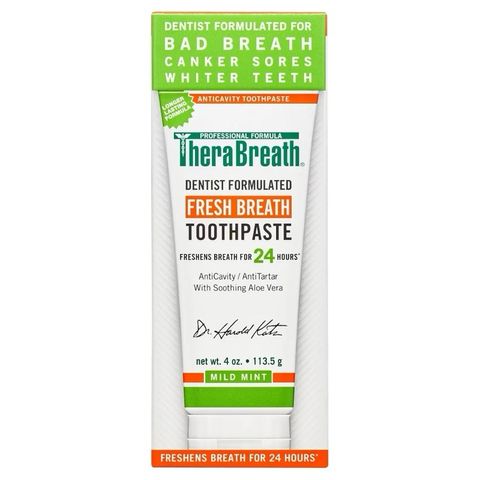 Kem đánh răng TheraBreath Fresh Breath 113.5g - Công thức nha sĩ, không fluoride, mát dịu, ngăn hôi miệng, sáng răng, an toàn cho cả gia đình