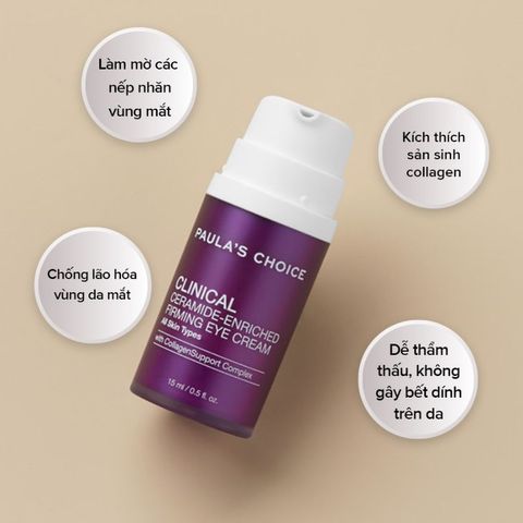 [Hàng Mỹ] Kem dưỡng ẩm cho mắt Clinical Ceramide – Enriched Firming Eye Cream 5ml 389319