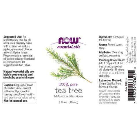 [Date 4/2025] Tinh dầu tràm trà Now Organic Essential Oils Tea Tree 30ml 389321