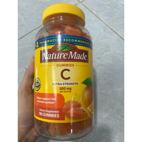  Kẹo dẻo bổ sung Vitamin C 500mg Nature Made dành cho người lớn, 180 viên 389334