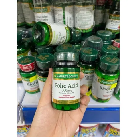 [Date 5/2027] Viên bổ sung Folic Acid 800mg cho bà bầu, cho con bú người lớn 250 viên 389346
