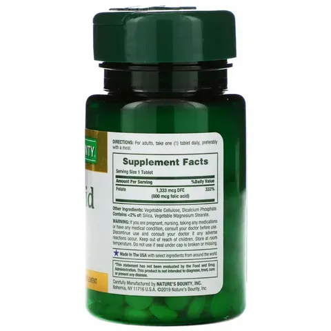 [Date 5/2027] Viên bổ sung Folic Acid 800mg cho bà bầu, cho con bú người lớn 250 viên 389346