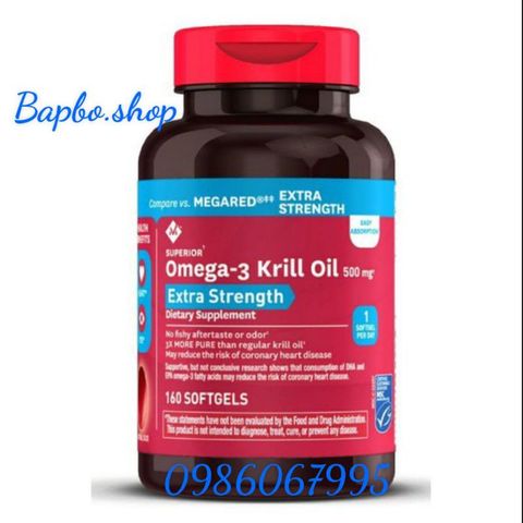 Dầu nhuyễn thể Krill Oil 500mg 160 viên 389352